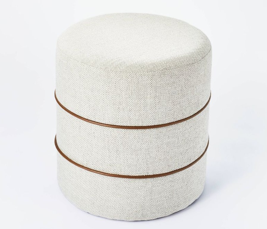 Catalina Mudcloth Round Ottoman