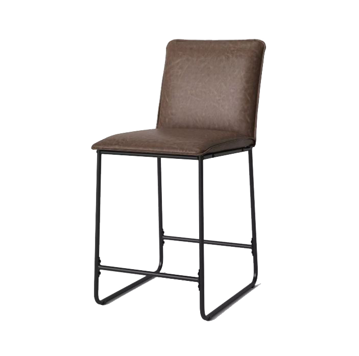 Upholstered Counter Height Barstool with Metal Frame