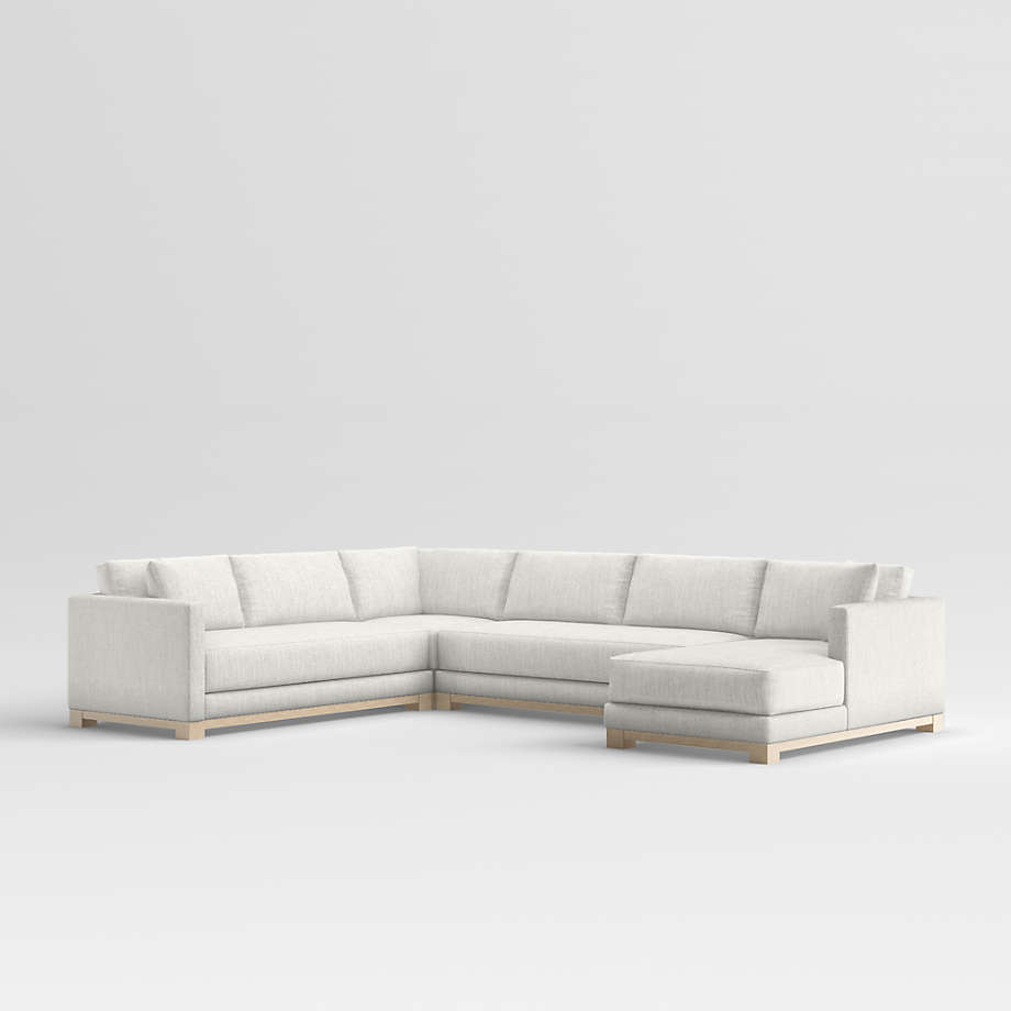 Wood base sectional sofa top