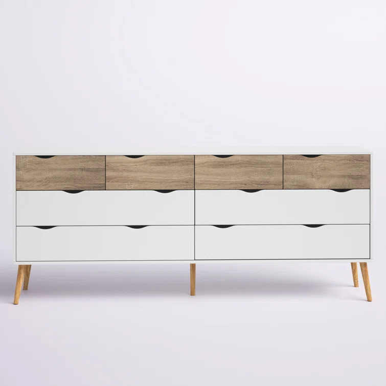Dowler 8 Drawer 77.05" W Double Dresser