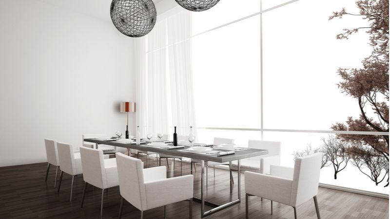 Modern simple and chic dining room 