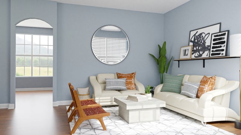 add mirrors to make living room appear larger