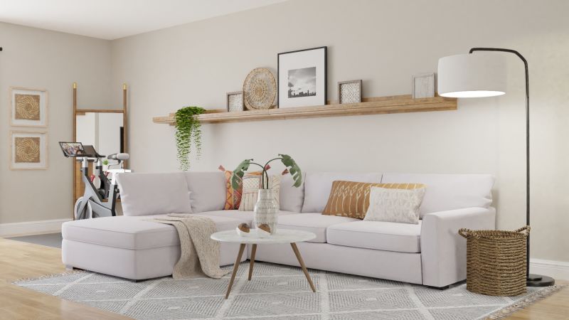 White & Woodsy Living Room Color Scheme - In My Own Style