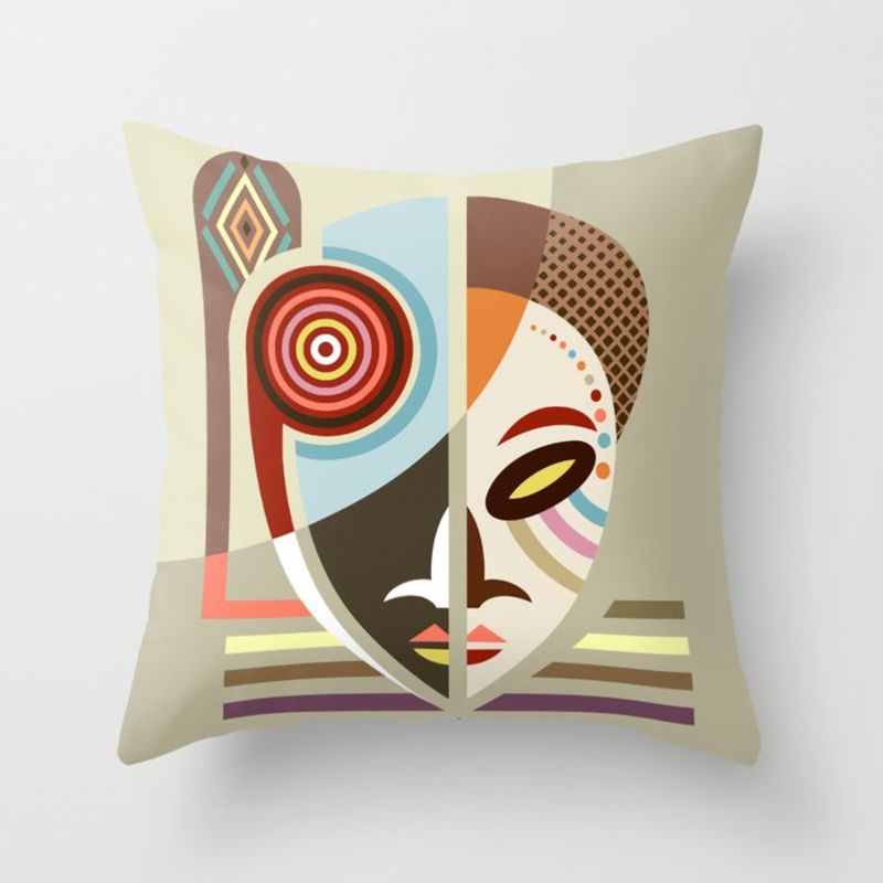 Maskermorphosis Throw Pillow