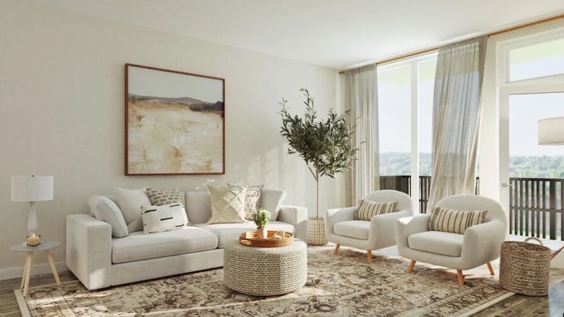 white living room by spacejoy
