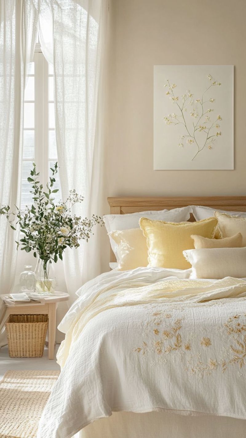 Buttery Yellow Bedroom Design