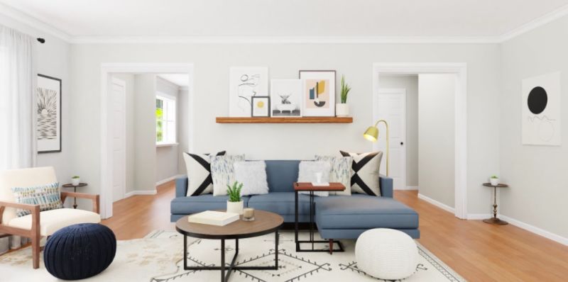 Farmhouse Style Living Room Design By Spacejoy