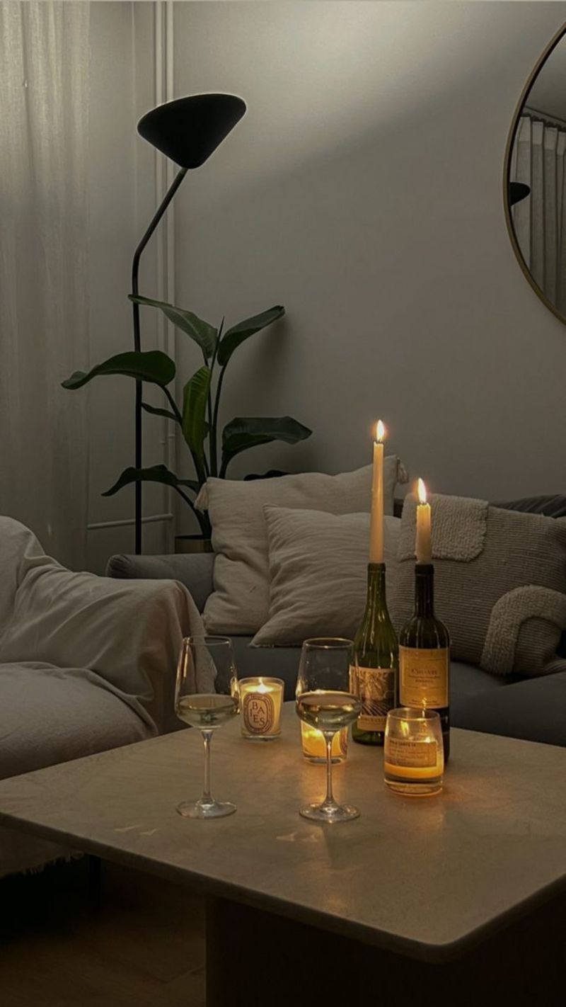 Candle Lit Living Room Design