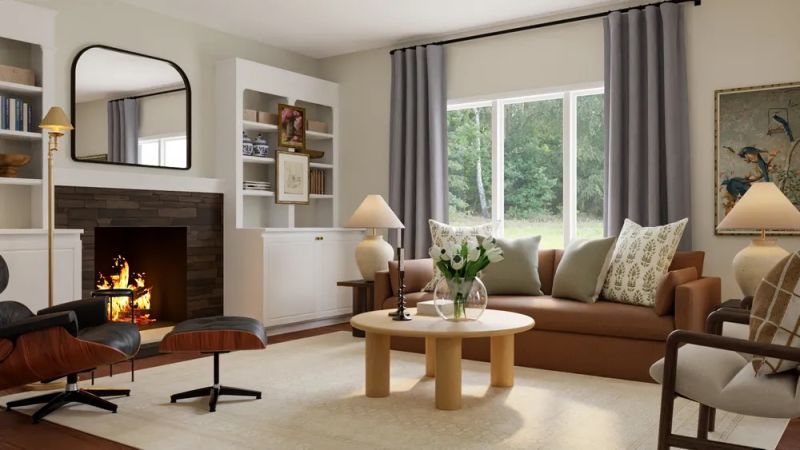 transitional living room design