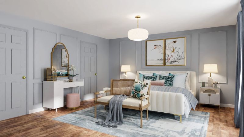 powder blue bedroom design by spacejoy