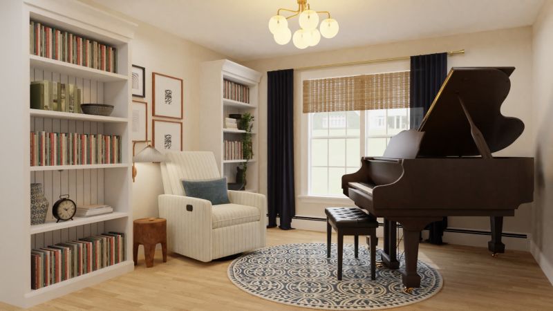 music room design by spacejoy