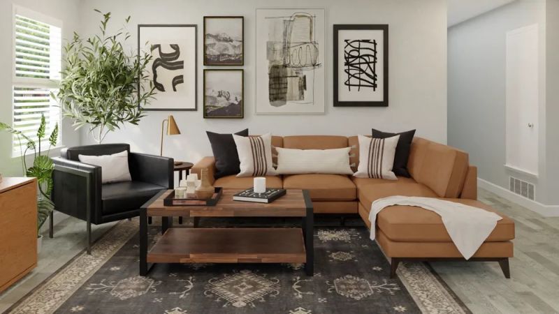 Living room designed by spacejoy