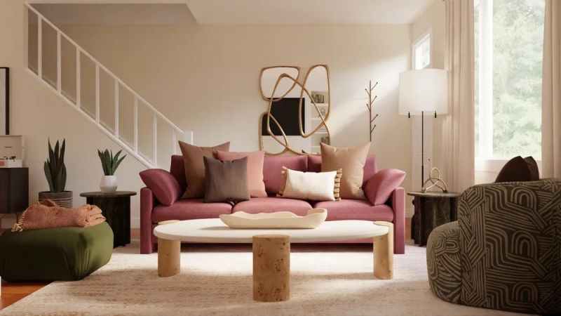 Living room design by spacejoy