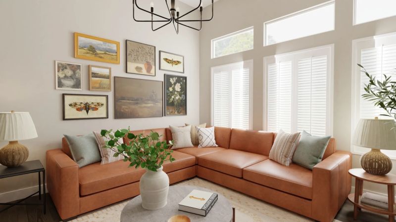 Gallery wall living room design