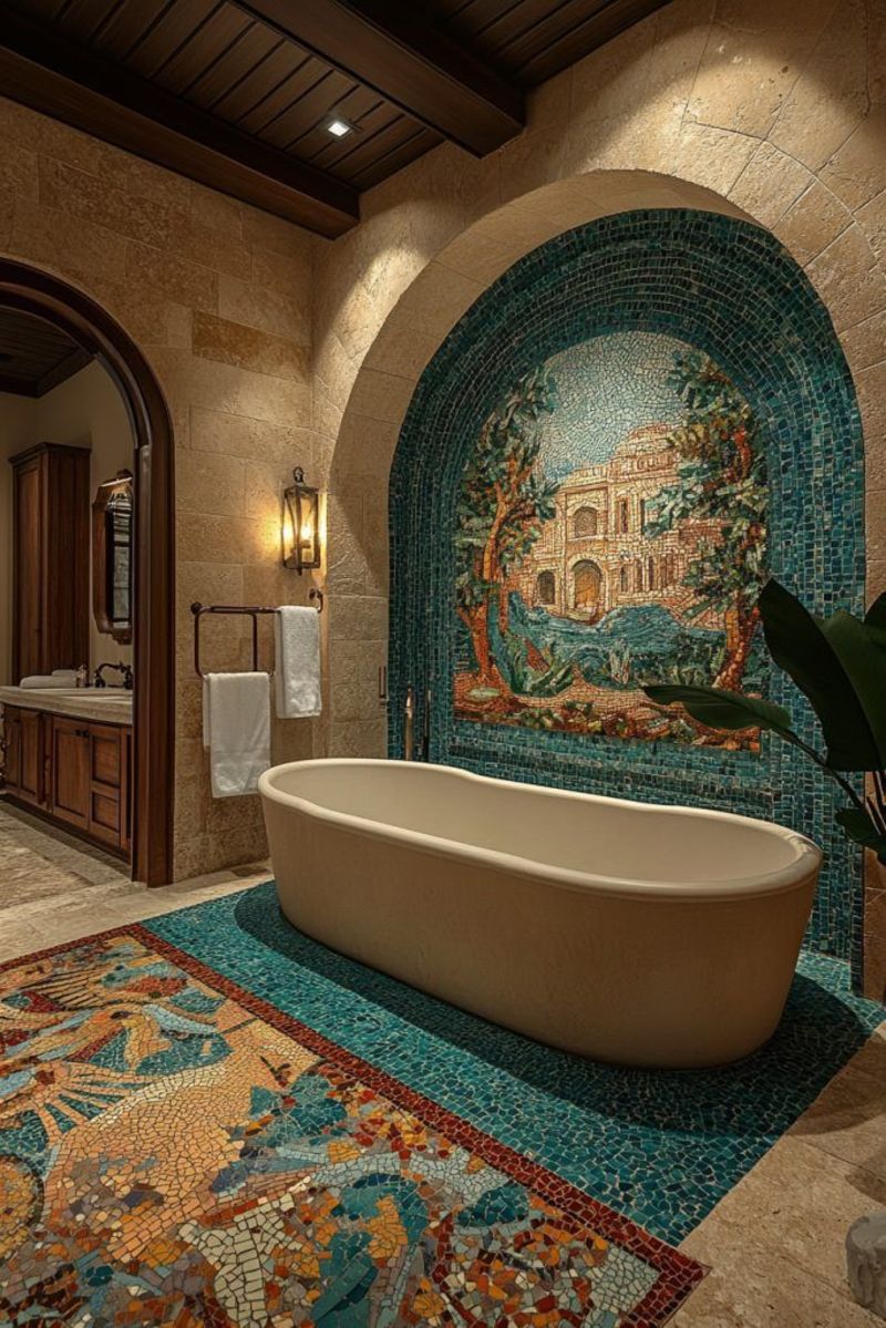 mosiac interior bathroom