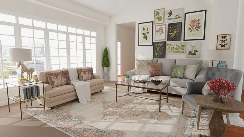 living room design by spacejoy