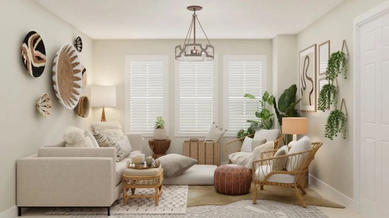 boho living room design by spacejoy