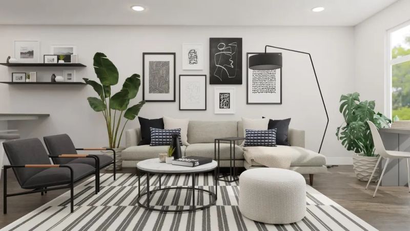 Living room design by spacejoy