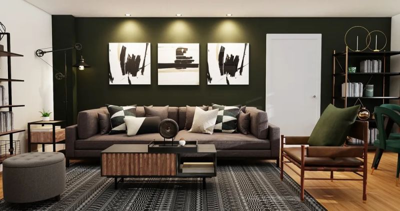 Living room design by spacejoy