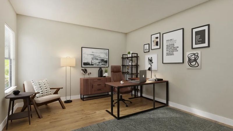 Home office design by spacejoy