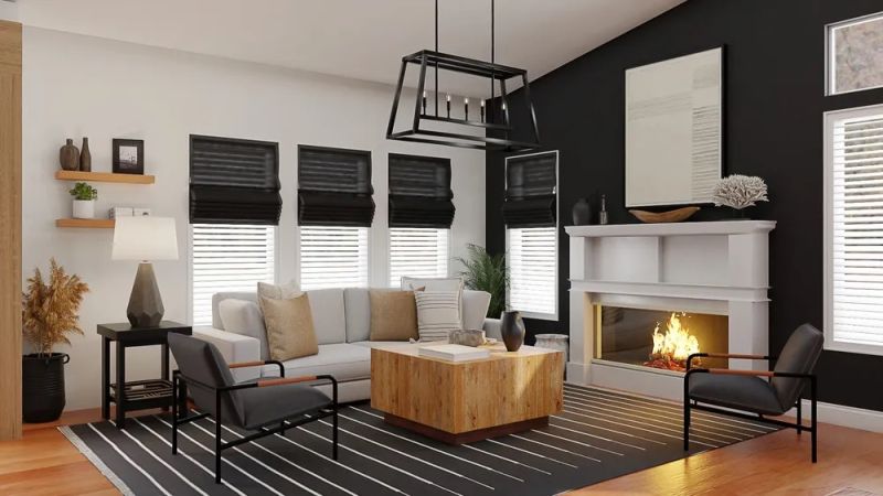 mid century modern living room