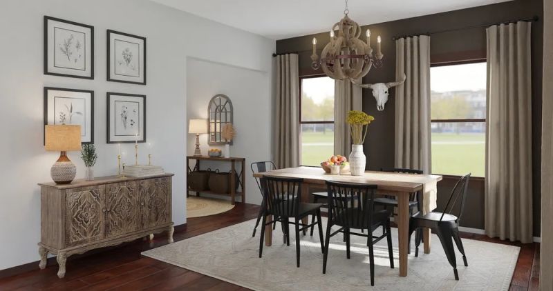 farmhouse stye dining room design by spacejoy