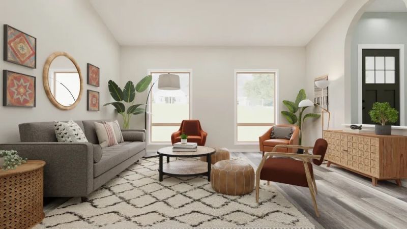 boho inspired living room
