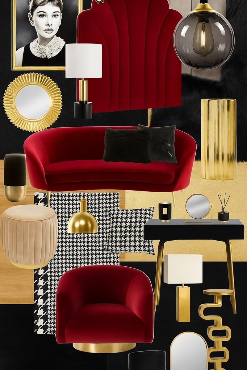 hollywood glam moodboard