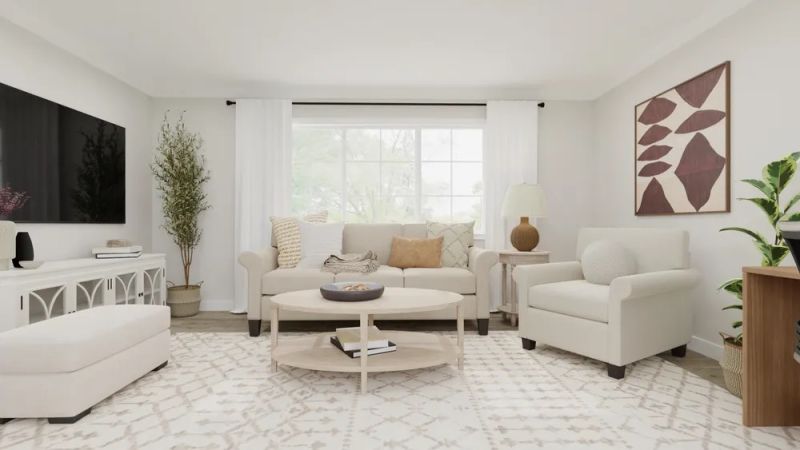 white living room design by spacejoy