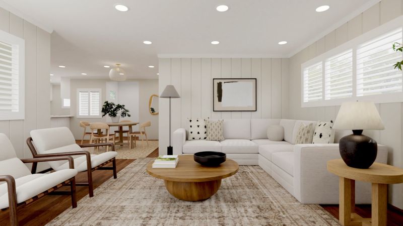 white living room design by spacejoy