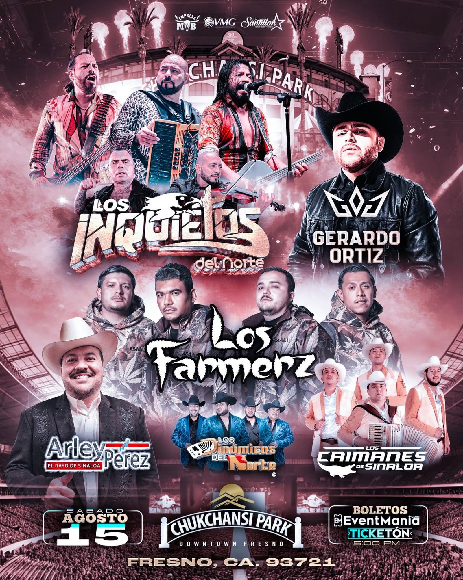 LOS INQUIETOS DEL NORTE, GERARDO ORTIZ, LOS FARMERZ Y MÁS