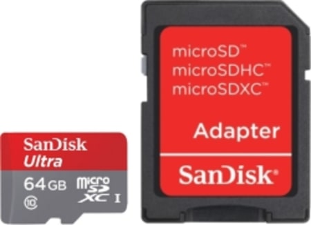 Sandisk 64gb Microsd Memory Card With Sd Adapter From Spectrum Mobile Black