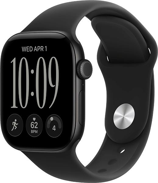 Watch Series 12 42mm Black Alum/Black Band - S/M