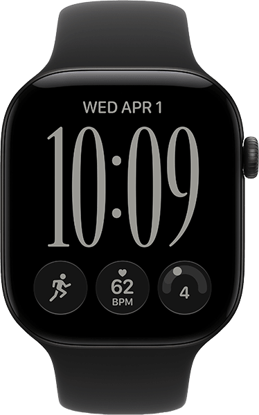Watch Series 12 46mm Black Alum/Black Band - M/L