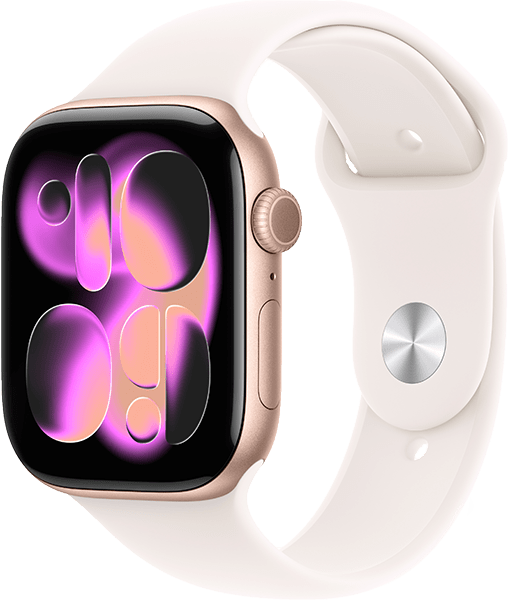 Watch Series 11 46mm Rose Alum/Lgt Blush Band-M/L