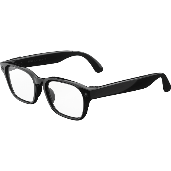 Adventurer Glasses Black Frame/Clear Lenses