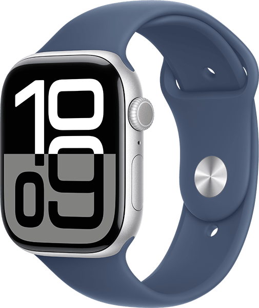 Watch Series 10 46mm Silver Alum/Denim Band - M/L