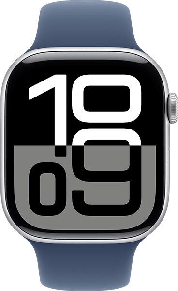 Watch Series 10 46mm Silver Alum/Denim Band - M/L