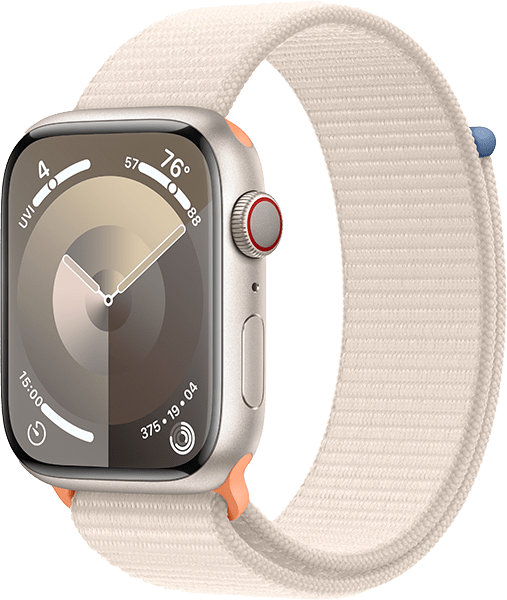 WatchSeries9 45mm Starlight Alum/Starlight Band-MS