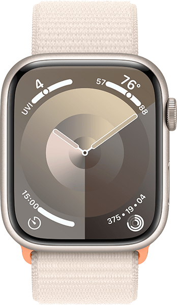 WatchSeries9 45mm Starlight Alum/Starlight Band-MS