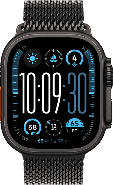Watch Ultra2 49mm Blk Titanium/Blk Milanese Loop M