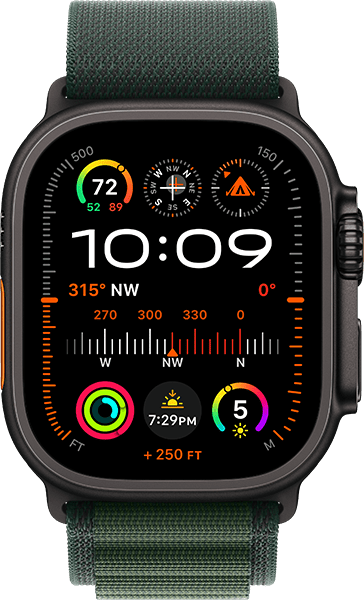 Watch Ultra 2 49mm Blk Titanium/Grn Alpine Loop M