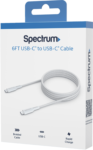 6FT  USB-C to USB-C Cable White