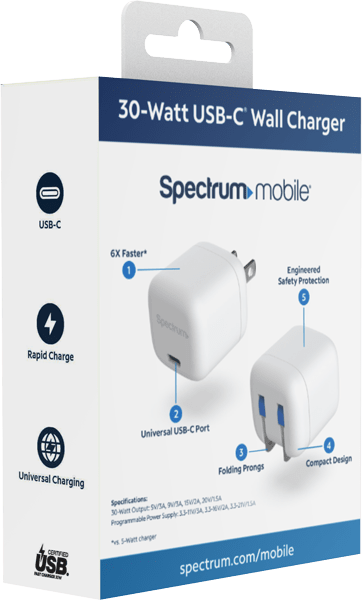 30W USB-C Wall Charger White