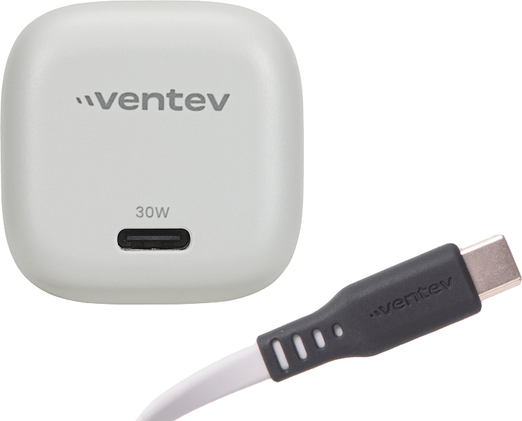 30W Wall Adapter with a USB - C to C Cable White