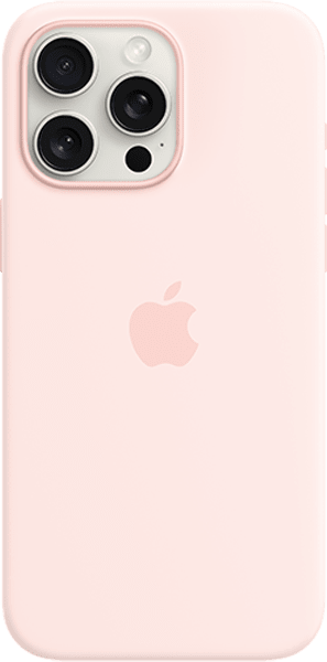 Apple iPhone 15 Pro Max Silicone Case with MagSafe - Light Pink