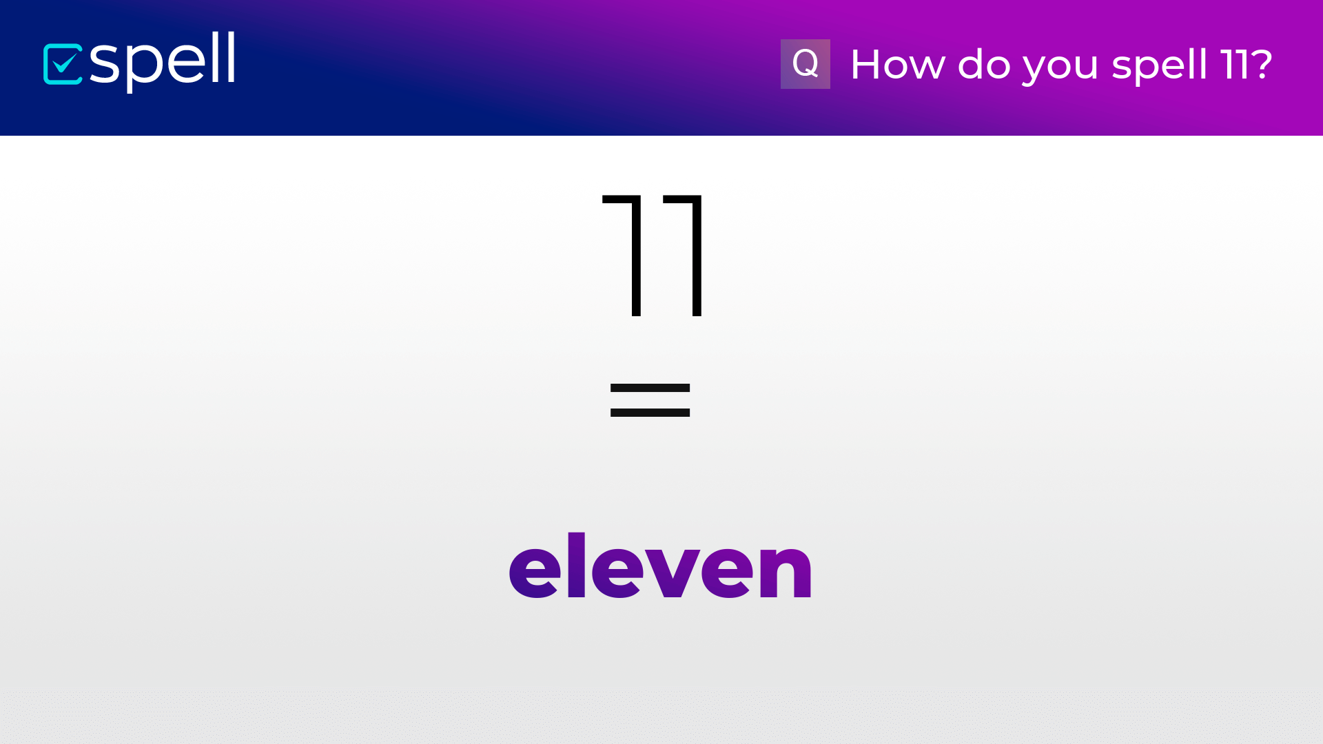 11 In Words How To Spell The Number 11 In English