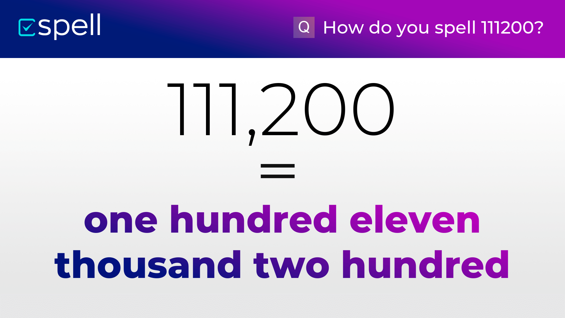 1110 In Words How To Spell The Number 1110 In English