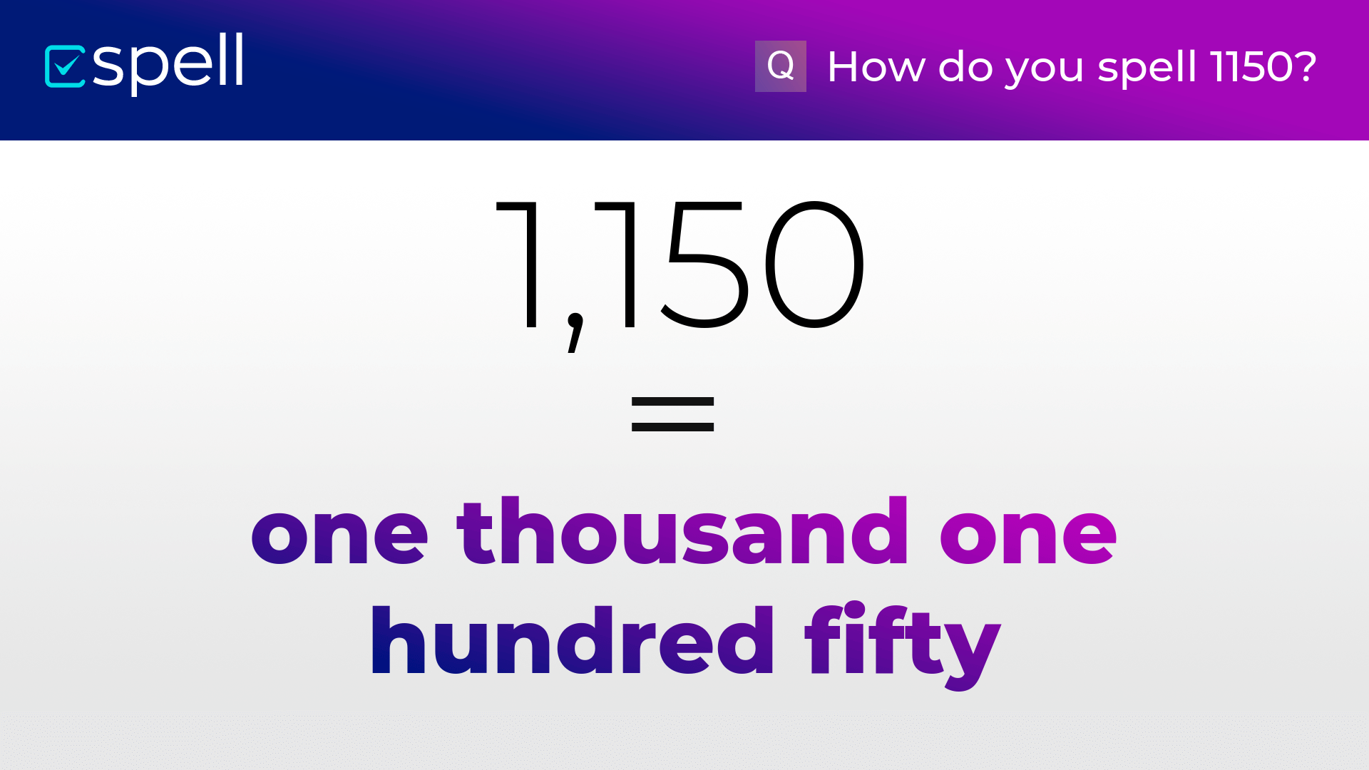 1150 in words - How to Spell the Number 1150 in English