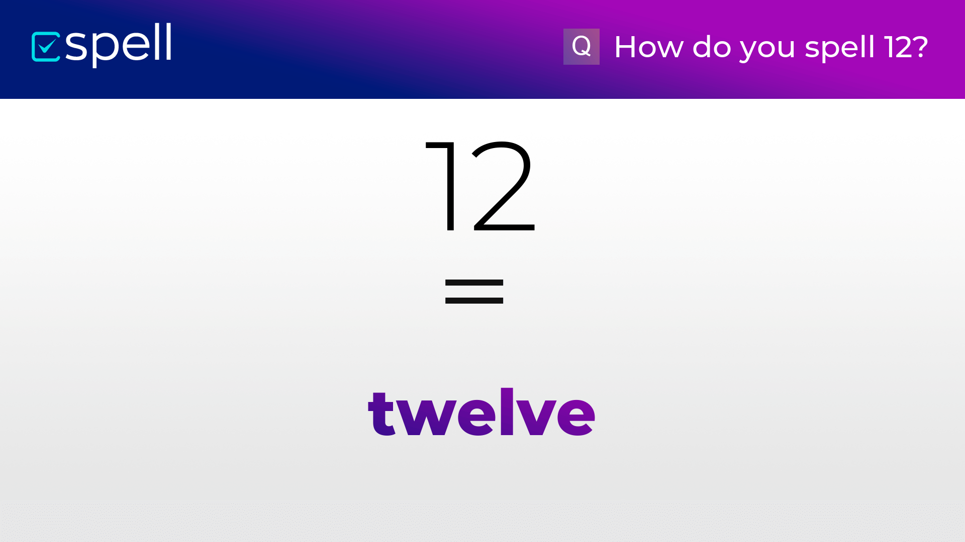 12 In Words How To Spell The Number 12 In English